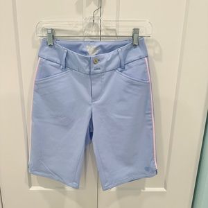 Lilly Pulitzer Luxletic Fairway Performance Golf Shorts Blue Peri